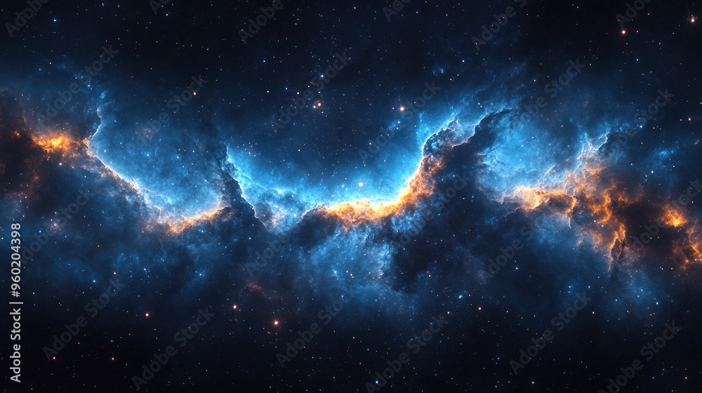 Fototapeta premium Galaxy background illustration with stars, space galaxy background, background with space, milky way supernova