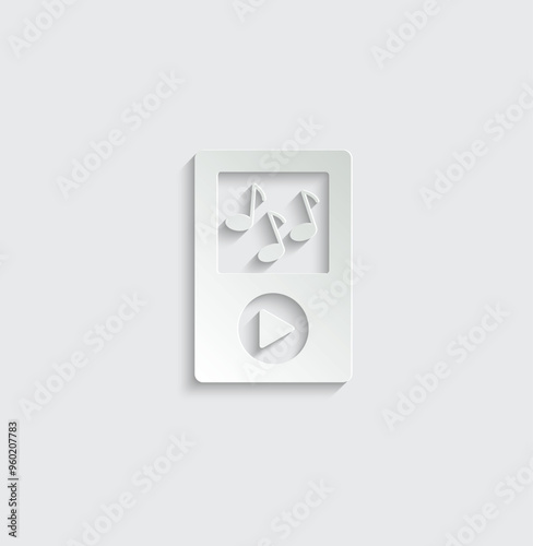 mp3 icon vector listen to music sign