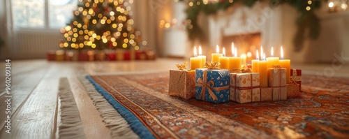 Warmth and Light of Hanukkah Gifts, Family, and Tradition, A Festive Celebration of the Festival of Lights photo