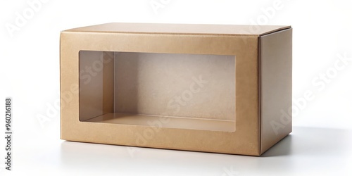 Package box with clear plastic window for product display