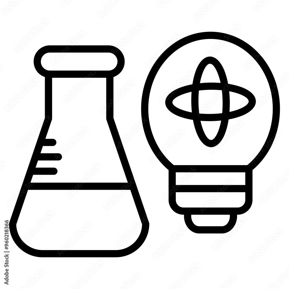 Laboratory Flask Icon Element For Design