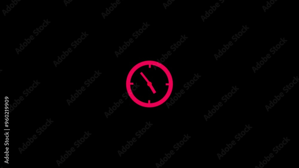Abstract new analog clock icon animation. Abstract new analog clock icon animation.