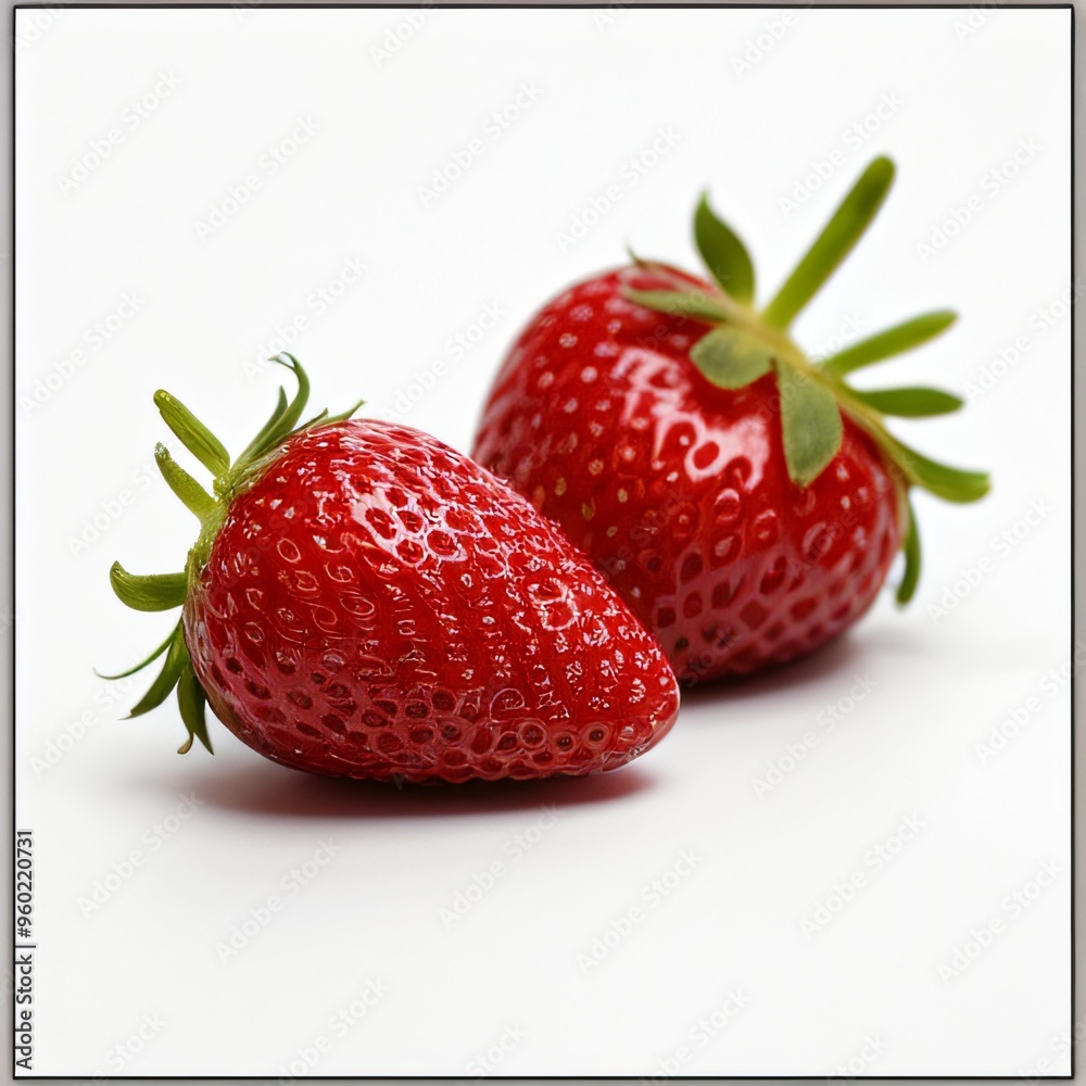 Fresh Strawberries on a Light Background Fresh Strawberries on a Light Background