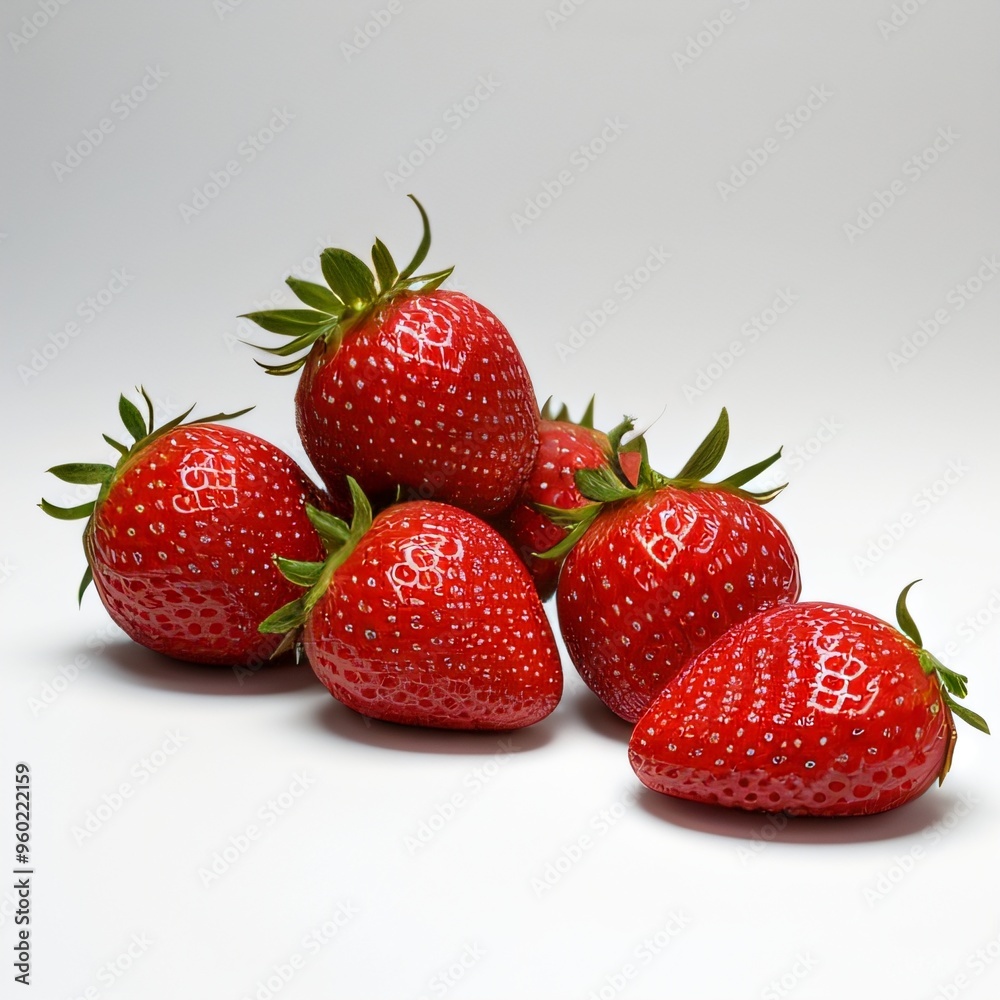 Fresh Strawberries on a Light Background Fresh Strawberries on a Light Background
