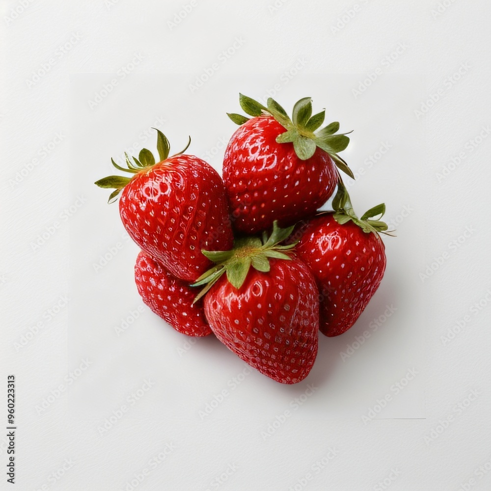 Fresh Strawberries on a Light Background Fresh Strawberries on a Light Background