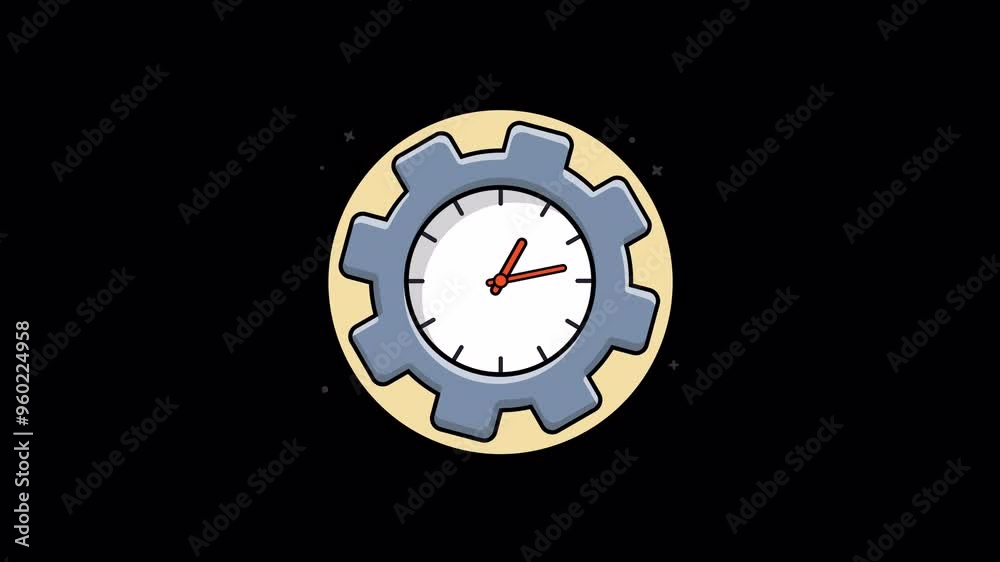 Time Management Concept Animation Video - Transparent