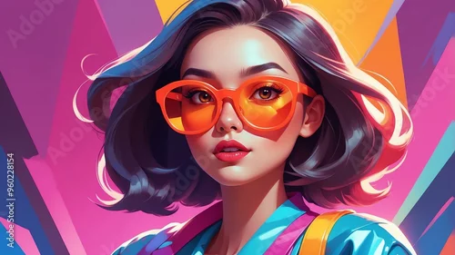 Obraz modern vector art of a confident woman background