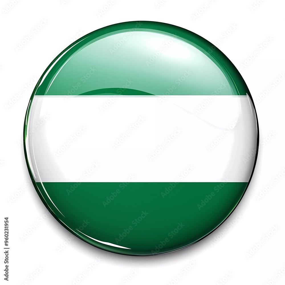 Nigeria flag circle shape glass texture button vector illustration Nigeria flag circle shape glass texture button vector illustration