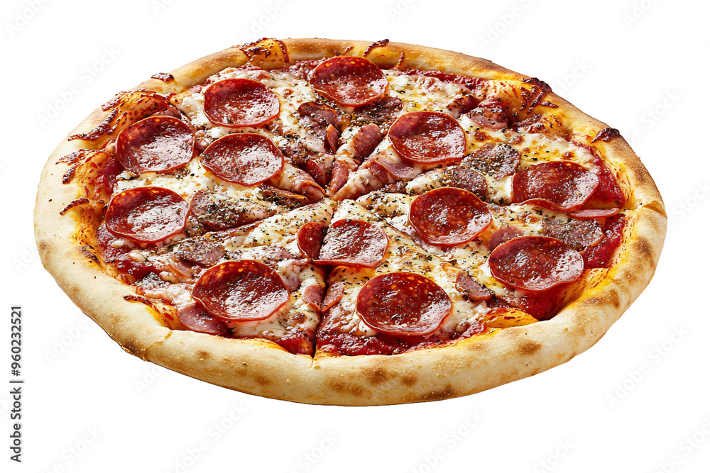 a pizza with pepperoni on a transparent background a pizza with pepperoni on a transparent background