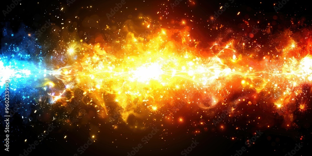 Fototapeta premium Abstract Fire and Ice Explosion