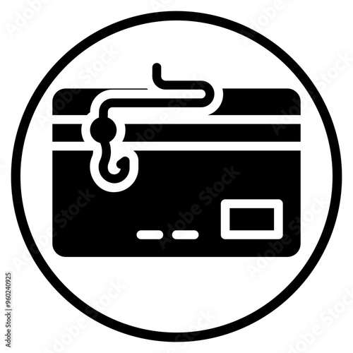 debit card glyph icon