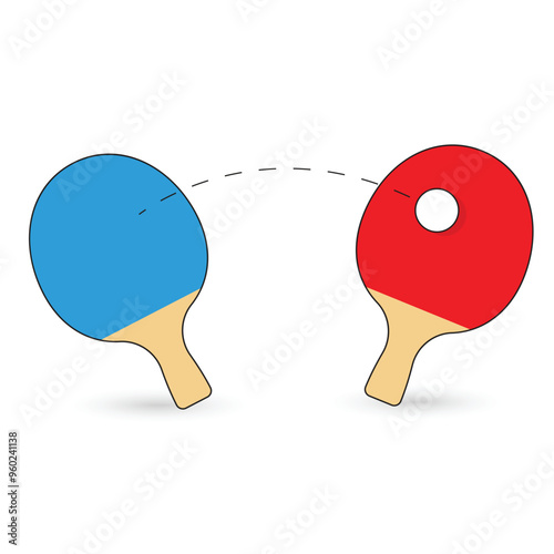 Ping Pong. Table tennis. Vector illustration depicting imulation of the game ping pong.
