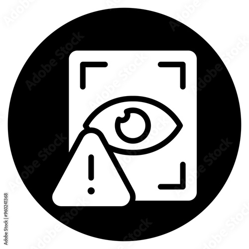 retina scan glyph icon