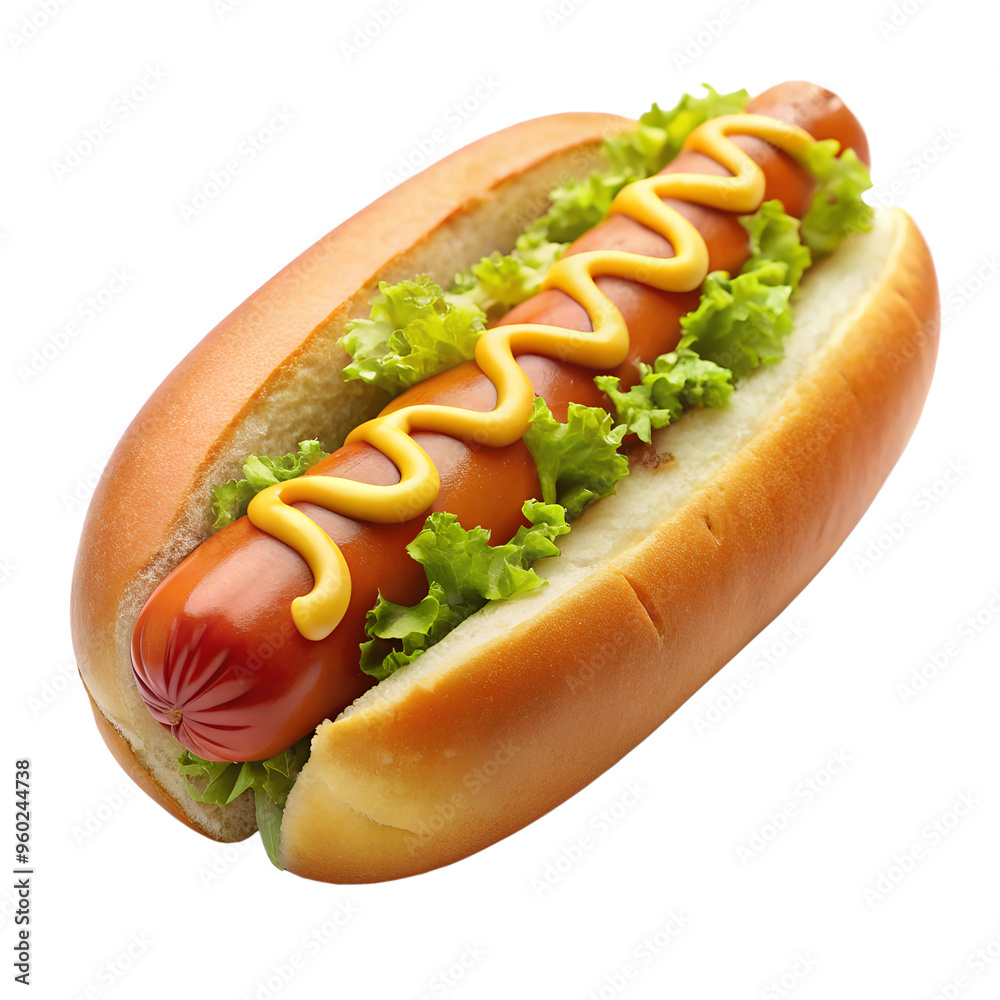 Hot Dog isolated on transparent background Hot Dog isolated on transparent background