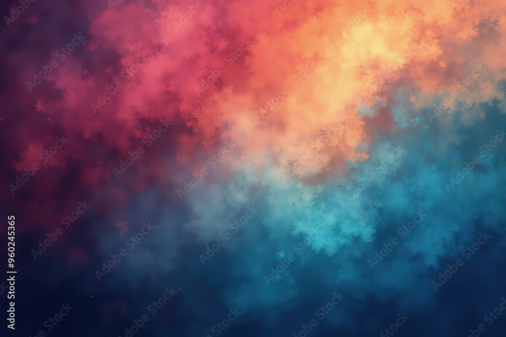 Abstract Colorful Swirling Fog with Specks of Light Abstract Colorful Swirling Fog with Specks of Light