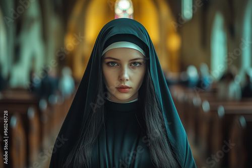 Portrait of a nun posing for a photo