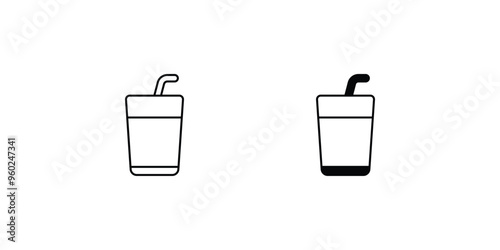 juice set icon with white background vector stock illustration