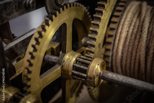 Ancient clockwork mechanism and gears