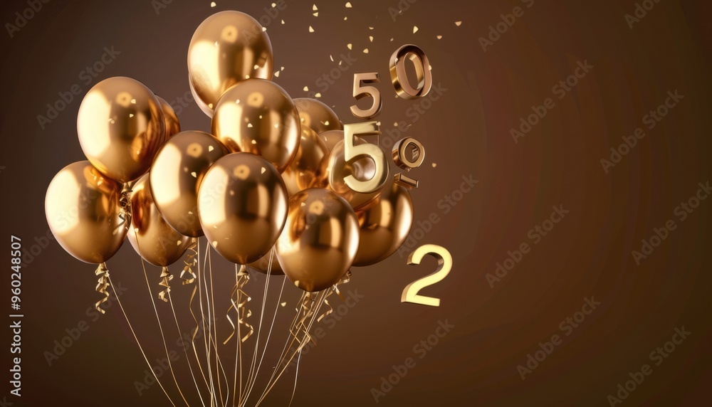 Obraz premium Golden Years: Celebrating 50 Years of Life and Love