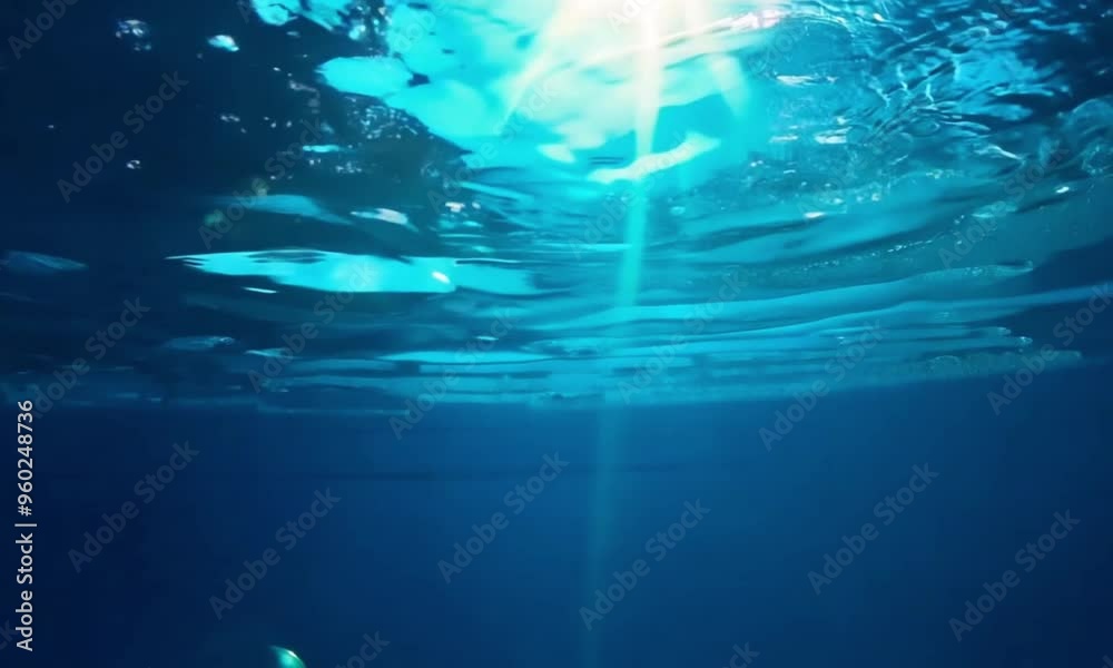 The clear swimming pool water sparkles from the reflection of the sunlight The clear swimming pool water sparkles from the reflection of the sunlight