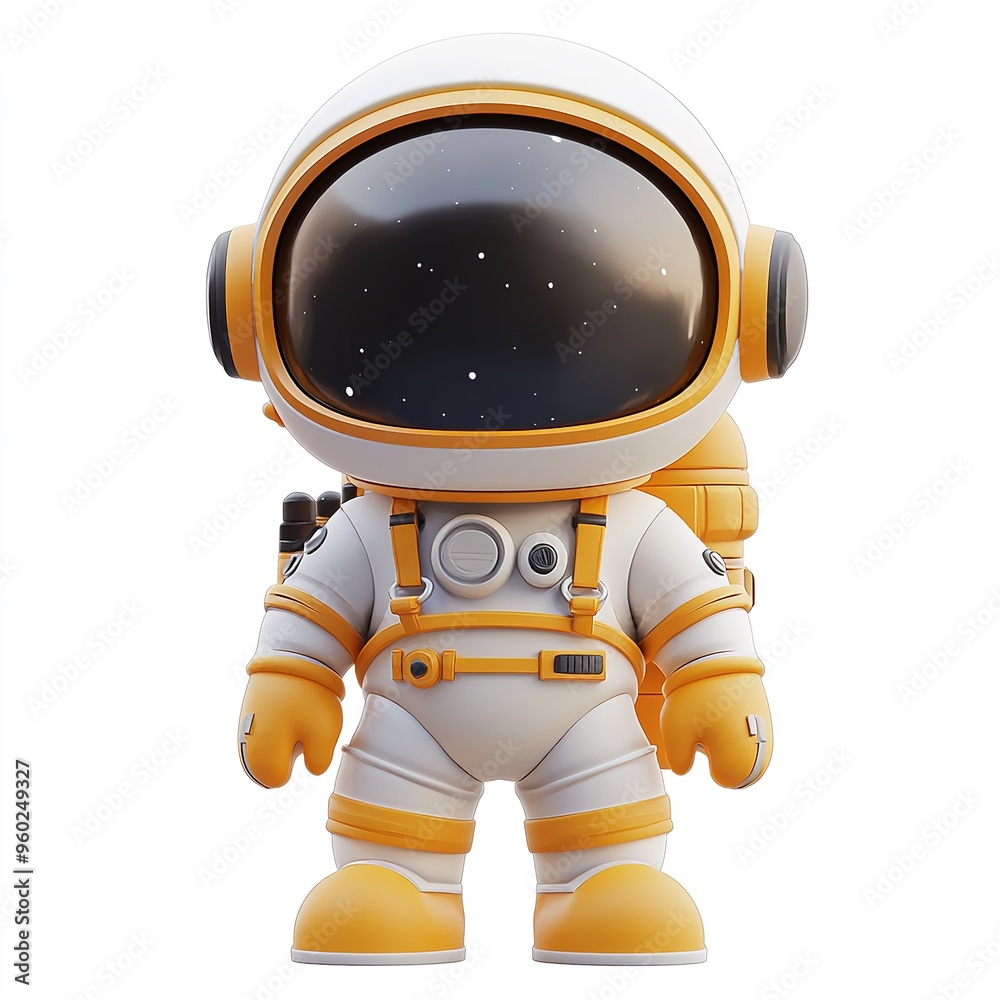 Astronaut, 3D cartoon clay icon, white background, minimalist, style of simple, 3D rendering Astronaut, 3D cartoon clay icon, white background, minimalist, style of simple, 3D rendering