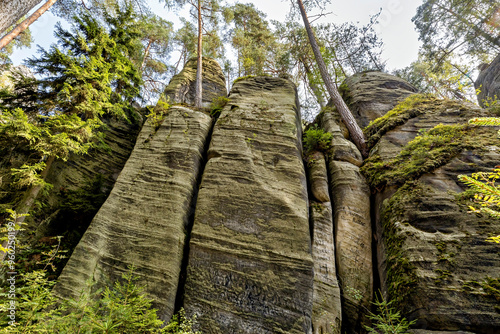 The rock town of Adrspach Weckelsdorf in the Braunau Mountains photo