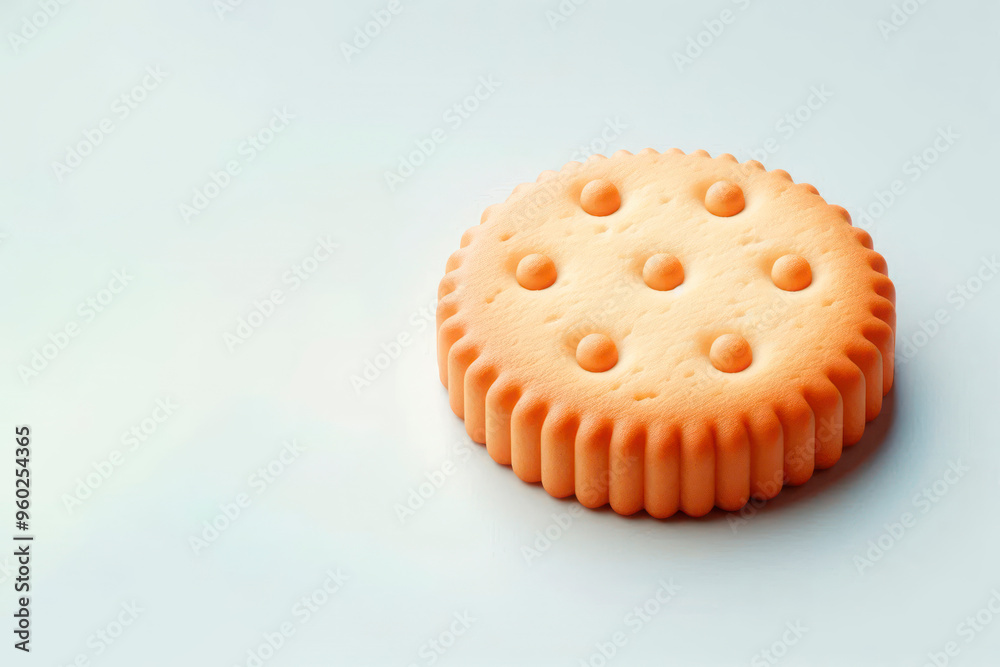 Shortbread cookies on a light background. Space for text.