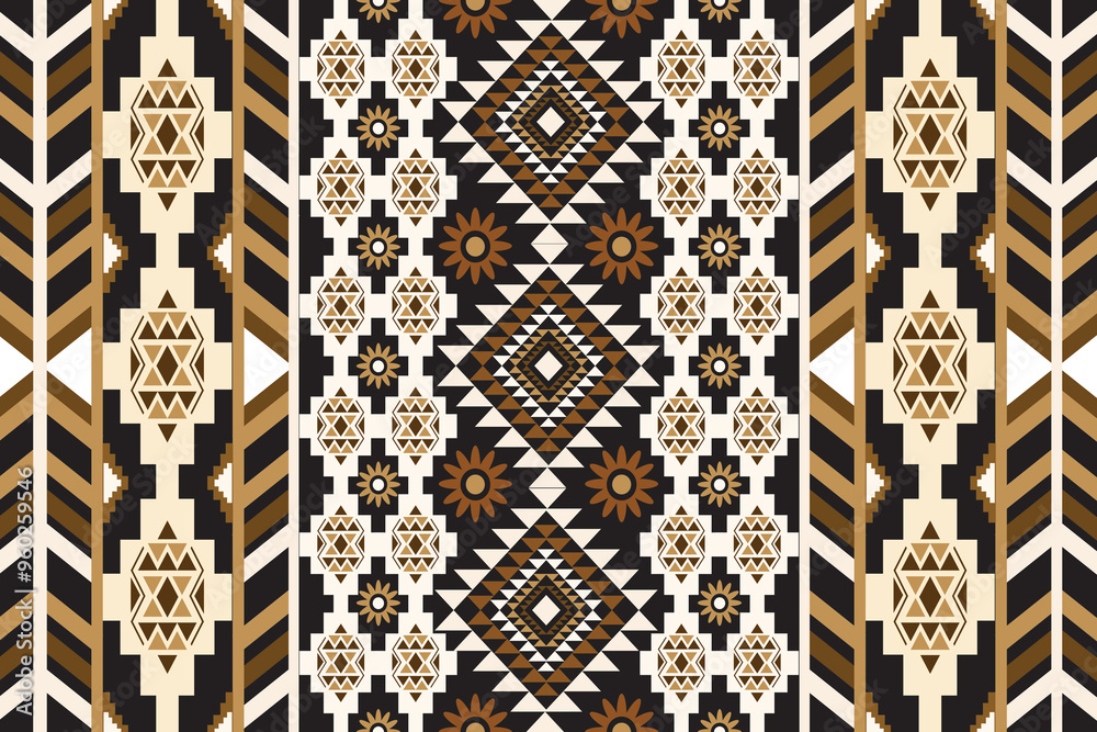 Navajo tribal vector seamless pattern. Native American ornament. Ethnic South Western decor style. Ikat Boho geometric ornament. Vector seamless pattern. Mexican blanket, rug. Woven carpet Navajo tribal vector seamless pattern. Native American ornament. Ethnic South Western decor style. Ikat Boho geometric ornament. Vector seamless pattern. Mexican blanket, rug. Woven carpet