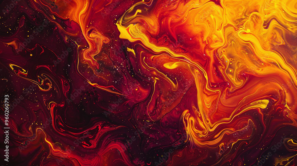 Wet Dye Background with Colorful Swirls and Shimmering Particles Wet Dye Background with Colorful Swirls and Shimmering Particles