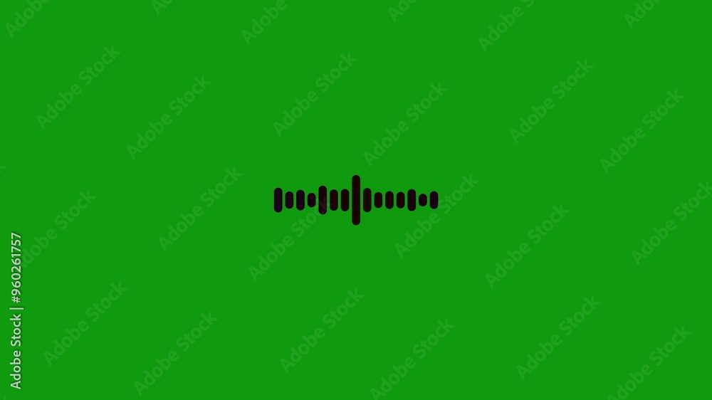 4k abstract music sound wave or audio wavefrom isolated on green screen background.Line digital minimalist voice and symbol technology. 4k abstract music sound wave or audio wavefrom isolated on green screen background.Line digital minimalist voice and symbol technology.