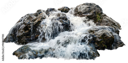 Fototapeta Naklejka Na Ścianę i Meble -  PNG Mountain Stream stream waterfall outdoors.
