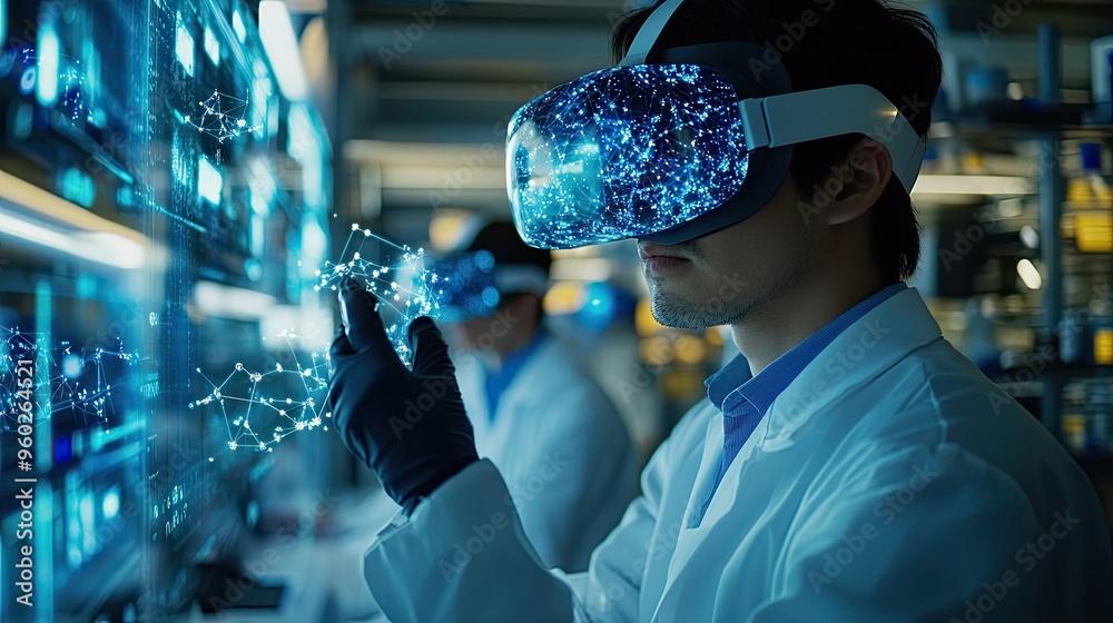 3. Biotech researchers using virtual reality to manipulate molecular ...