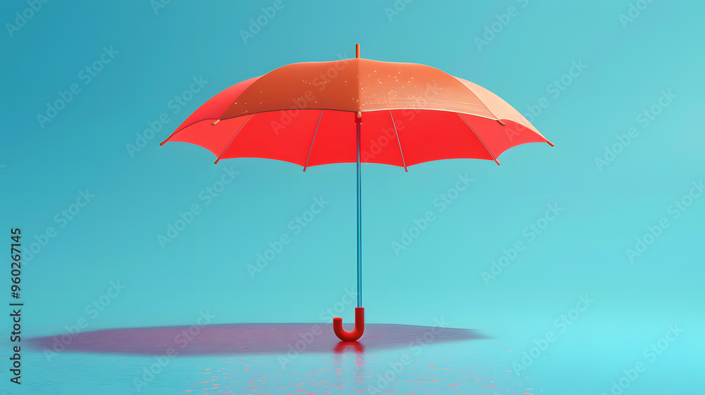 Umbrella Rain Elements Icon 3D Cartoon Umbrella Rain Elements Icon 3D Cartoon