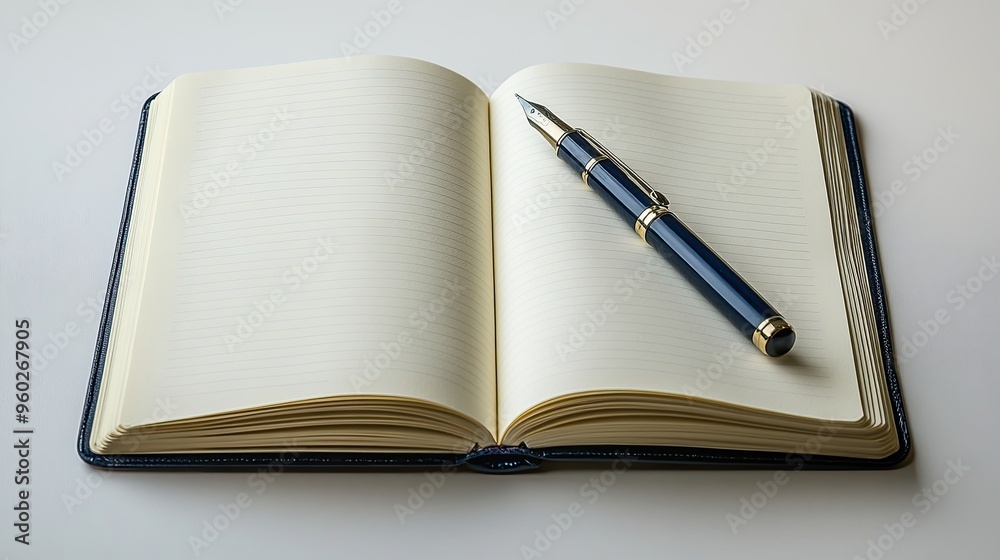 36. Blank page in a notebook with a pen, ready for writing a new chapter 36. Blank page in a notebook with a pen, ready for writing a new chapter