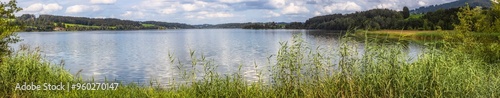 Panoramablick über den Rottachsee / Rottachspeicher vom Süden in Richtung Norden