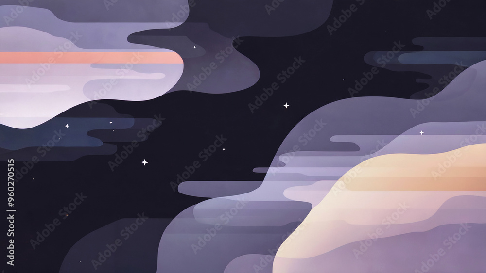 Fototapeta premium A minimalist space scene with a dark, deep background and an understated cosmic atmosphere.