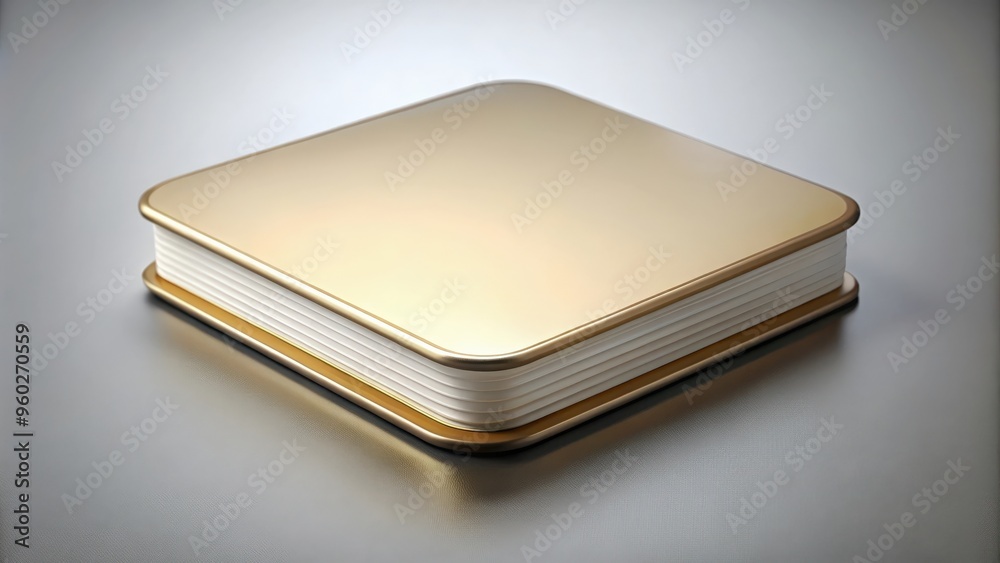 Square book with rounded corners, perfect for a modern and sleek design Square book with rounded corners, perfect for a modern and sleek design