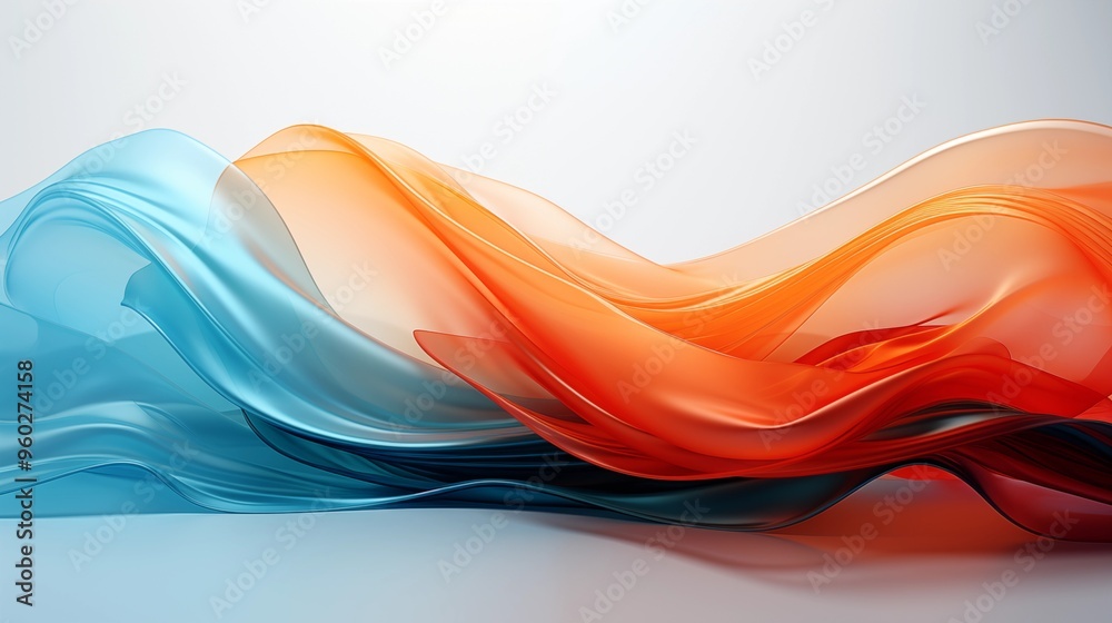 Abstract orange curved shape on a white background, designed for motion graphics animation. This fluid and captivating vector illustration with negative space for a minimalist and unique aesthetic Abstract orange curved shape on a white background, designed for motion graphics animation. This fluid and captivating vector illustration with negative space for a minimalist and unique aesthetic