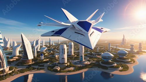 Futuristic digital artwork
