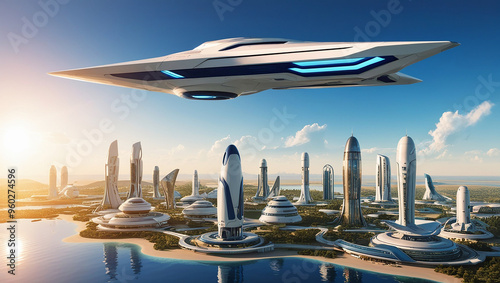 Futuristic digital artwork