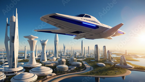Futuristic digital artwork