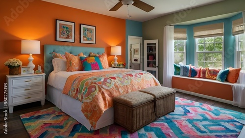 colorful bedrooms