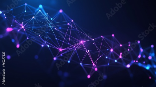 Vibrant abstract network design with colorful nodes and connections, perfect for technology and digital themes.