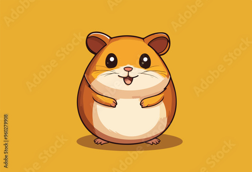Vector hamster, ideal for children's and educational projects