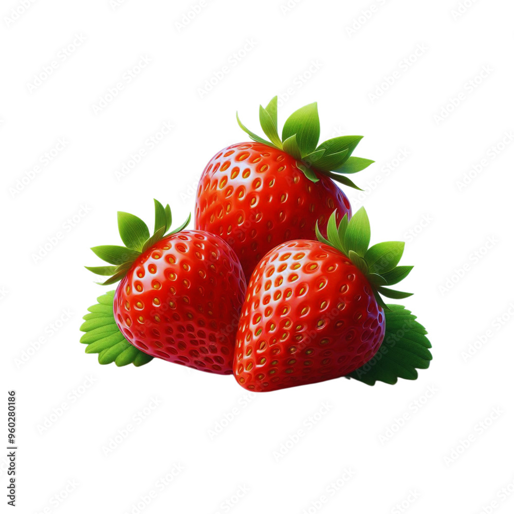 Fresh Strawberries on a transparent background Fresh Strawberries on a transparent background