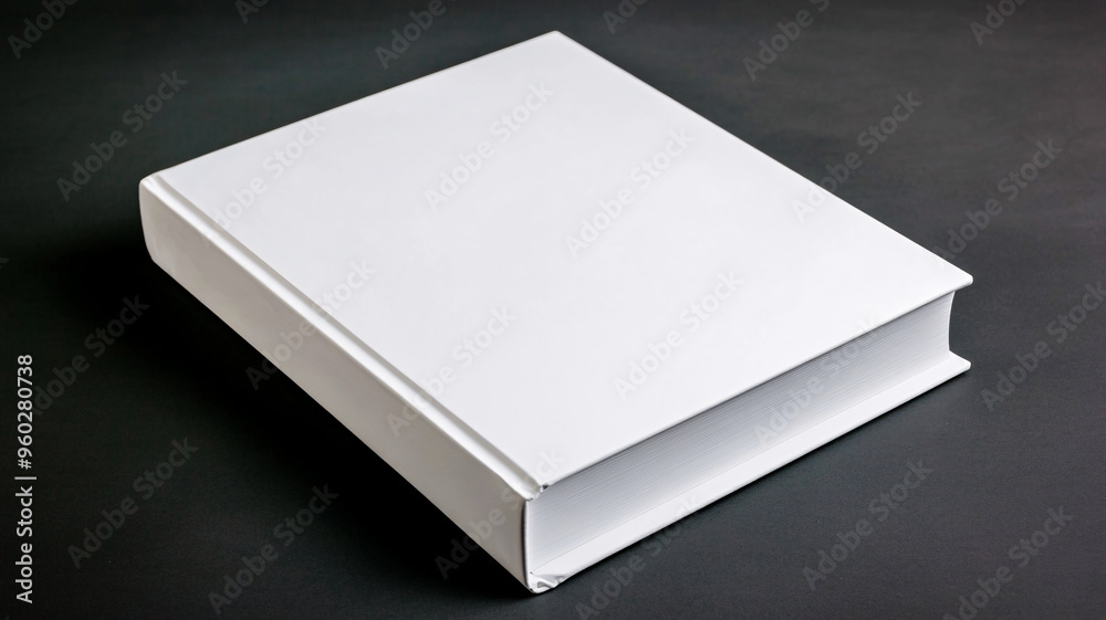 Hard cover book mockup isolated on white background for branding and design placement Hard cover book mockup isolated on white background for branding and design placement