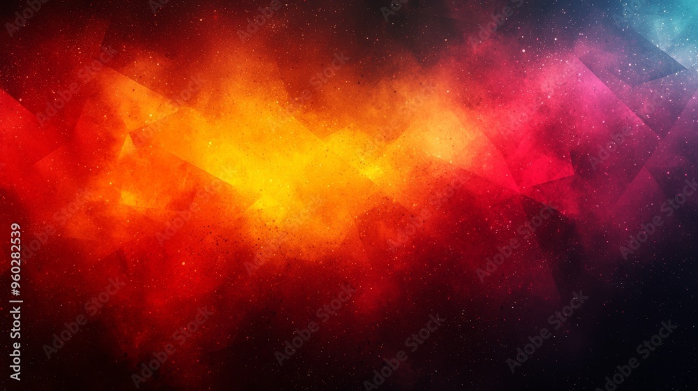 Naklejka premium Colorful abstract background with vibrant reds and oranges blending against a dark canvas