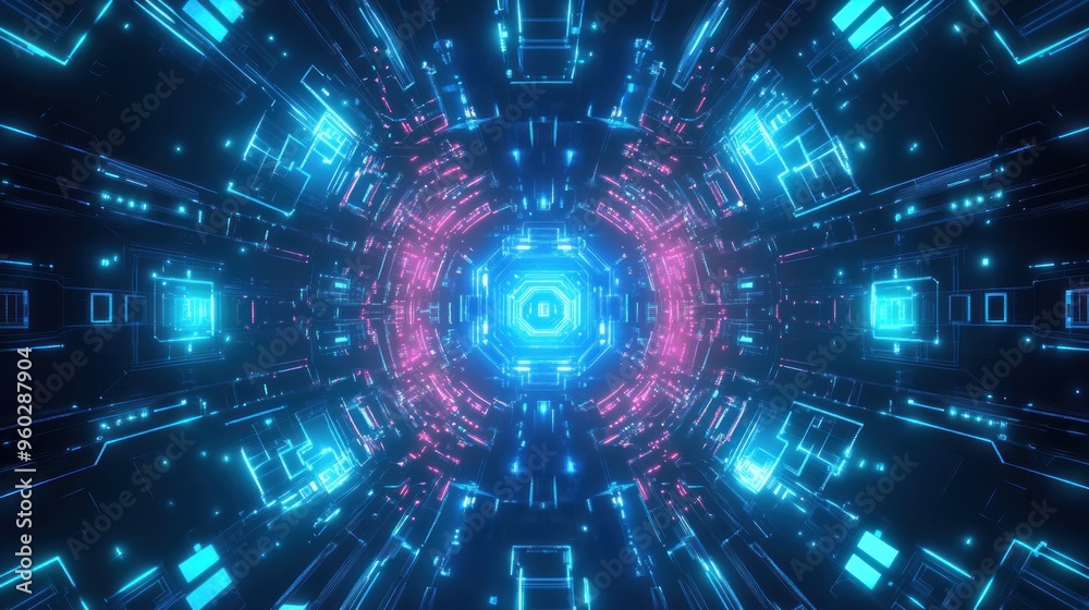 Futuristic Tunnel of Light Futuristic Tunnel of Light