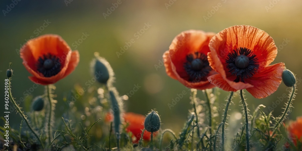 Fototapeta premium Close up of poppy dolls made of natural materials.