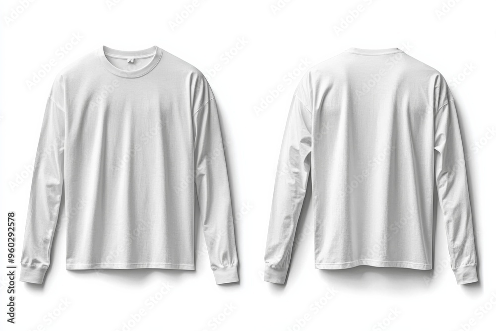 White Long Sleeve Tshirt Mockup Isolated created with Generative AI White Long Sleeve Tshirt Mockup Isolated created with Generative AI